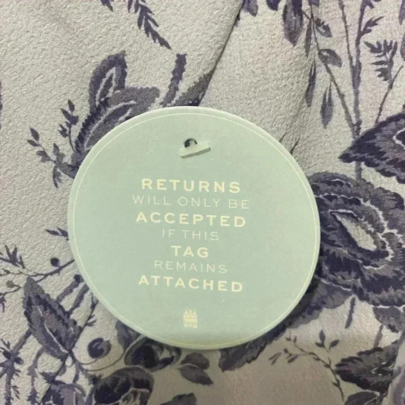 Hill House The Simone Dress Lilac Floral Size XL - Picture 6 of 6